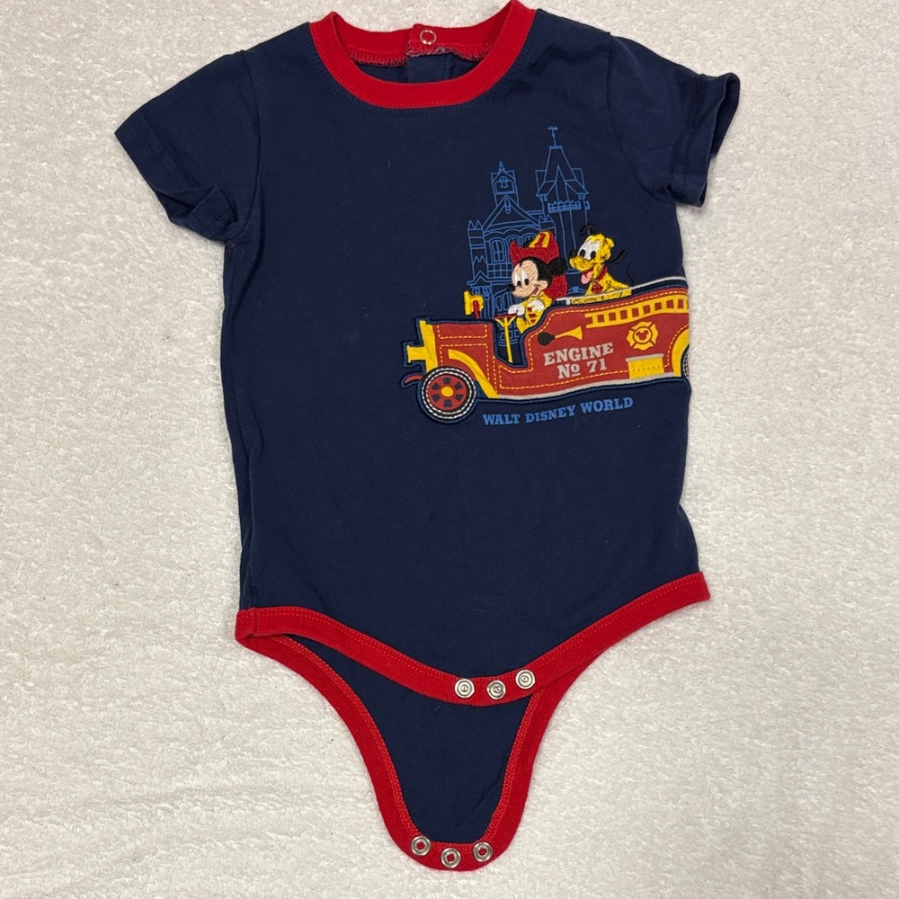 Disney parks Mickey Pluto fire engine truck bodysuit 12m